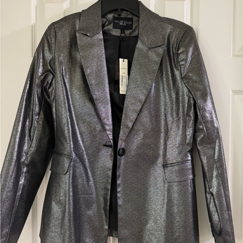 Walter Baker Shiny Silver Blazer